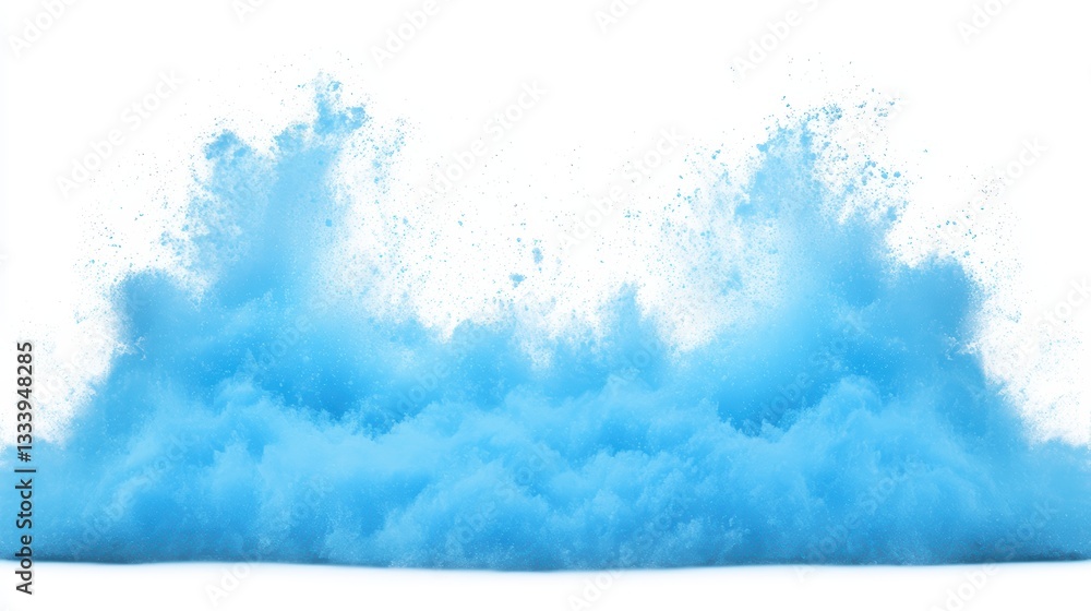 Poster mesmerizing aqua explosion, a stunning display of fluid dynamics in motion dynamic