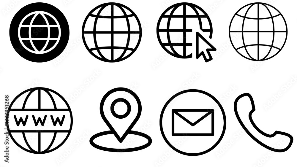 Wall mural Web icon set. Website set icon vector. for computer and mobile png icons