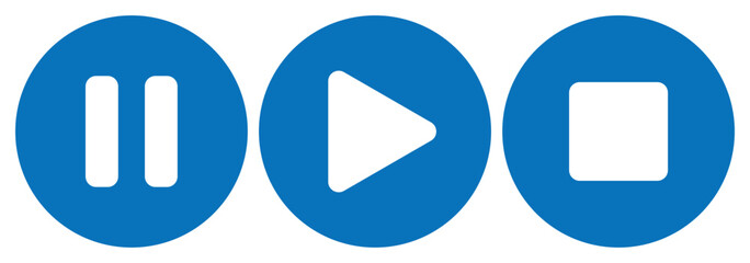 Play icon set. Audio or video play button vector symbol. Play button icon. Video player icon silhouette vector illustration on white background. 