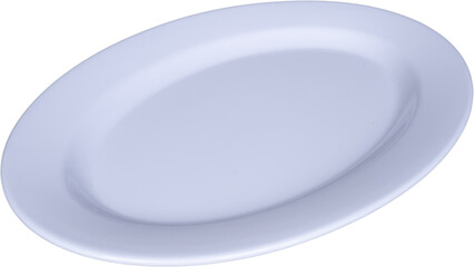 White plate isolated transparent