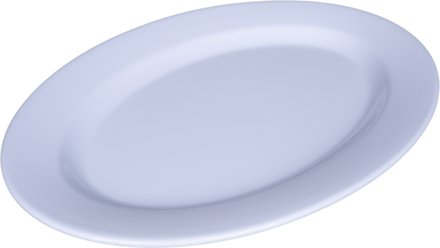 White plate isolated transparent