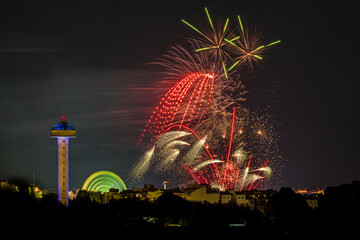 Fuegos Artificiales Albacete deposito y noria