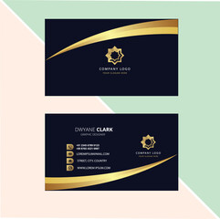 Business Card Black Color Template Art