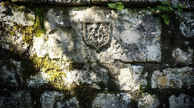 66. A cryptic message carved into a weathered stone wall, its meaning long forgotten