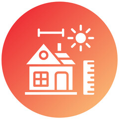 Vector Design House Measurement Icon Style