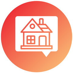 Vector Design House Chat Icon Style