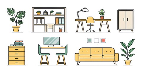 living room with furniture