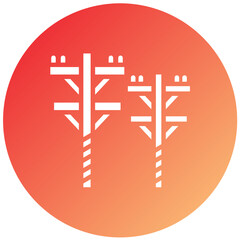 Vector Design Electric Pole Icon Style