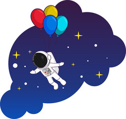 Fototapeta premium Astronaut vector illustration