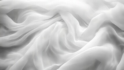 Obraz premium Soft White Fabric with Delicate Lace Drape