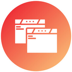 Vector Design Duplicate Browser Icon Style