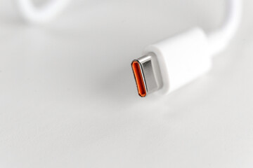 Naklejka premium Charging cable for mobile devices with support for fast charging, USB Type-C 