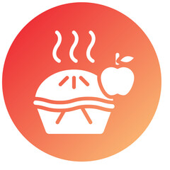 Vector Design Apple Pie Icon Style