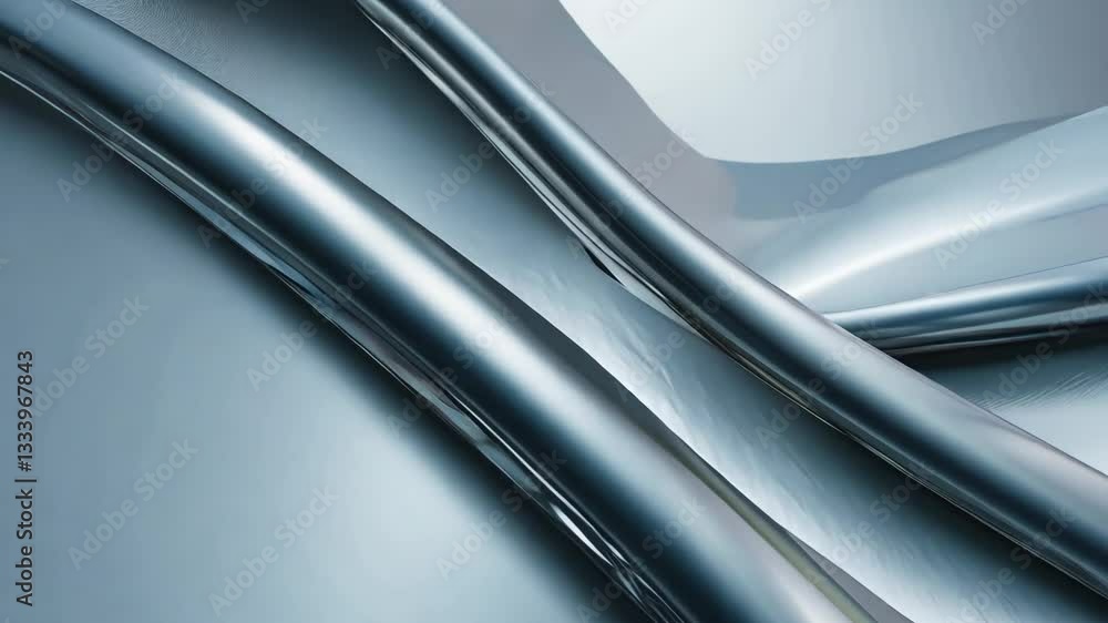 Poster A shiny silver object with a curved line is displayed. The line is made of silver and it is curved