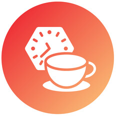 Vector Design Coffee Time Icon Style