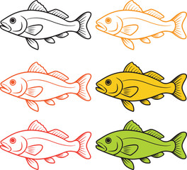 Adorable Carp Fish Vector Illustration with Cute Design