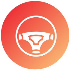 Vector Design Steering Wheel Icon Style