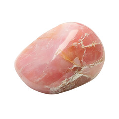 Polished Pink Opal Stone with Soft Blush Tone Isolated on Transparent Background