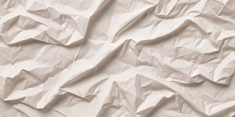 Fototapeta premium Abstract Crumpled Paper Texture – High-Contrast Minimalist Macro with Deep Shadows, Tactile Creases & Monochrome Aesthetic | Artistic Still Life & Textured Fabric Look