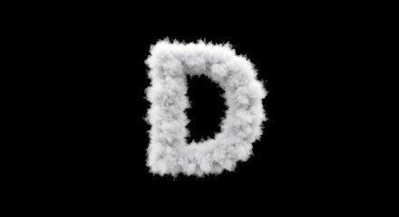 Cloud Letter D: A Whimsical Alphabetical Render