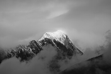 snow covered mountains