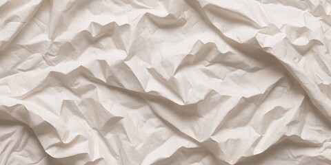 Obraz premium Abstract Crumpled Paper Texture – High-Contrast Minimalist Macro with Deep Shadows, Tactile Creases & Monochrome Aesthetic | Artistic Still Life & Textured Fabric Look