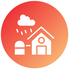 Rainwater Harvesting Vector Design Icon Style