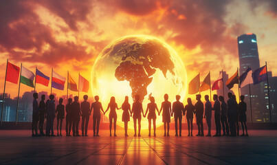 World diversity or earth day and international culture as a concept