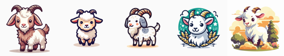 Vector of a goat.