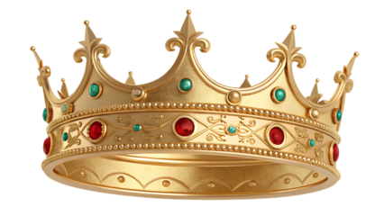 golden crown isolated on white background PNG