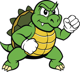 Fototapeta premium Mascot Turtle warrior
