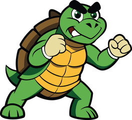 Turtle in the Ring Turtle warrior mascot