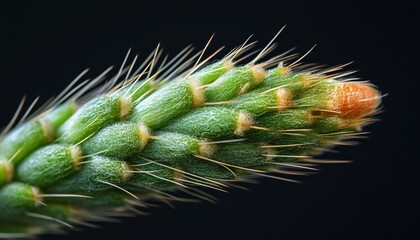Close-up view of intricate yucca fibers against a deep black backdrop, showcasing the delicate thread pattern in stunning detail, perfect for a macro plant background.