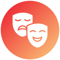 Vector Design Drama Icon Style