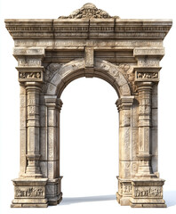 Fototapeta premium Magnificent Ancient Stone Arch with Carved Details