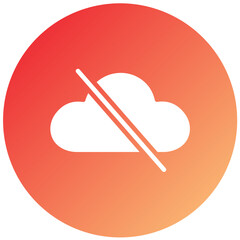 Vector Design Cloud Inaccessible Icon Style