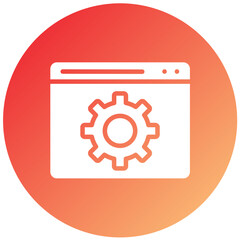 Vector Design Browser Setting Icon Style