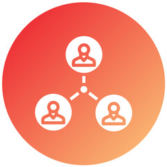 Vector Design User Connection Icon Style