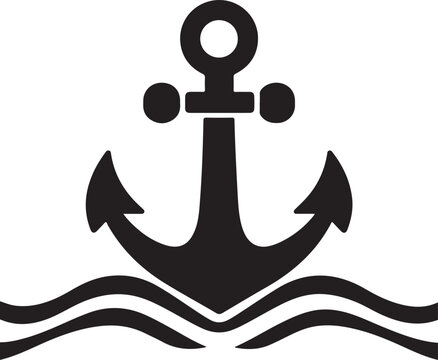 recommend clip art: Simple Black Anchor Silhouette, Perfect for Nautical Design
