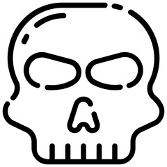 skull vector outline icon