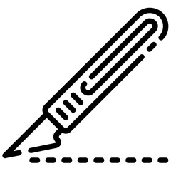 scalpel vector outline icon