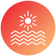 Vector Design Sunset Icon Style