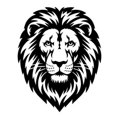 Fototapeta premium Lion head vector silhouette illustration