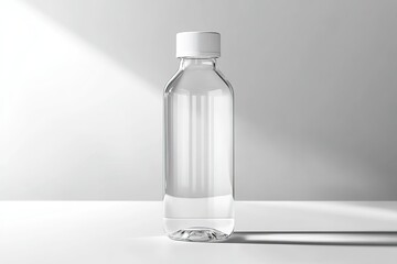 Clear Plastic Bottle Mockup Minimalist Product Packaging Design