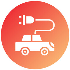 Vector Design Electric Car Icon Style