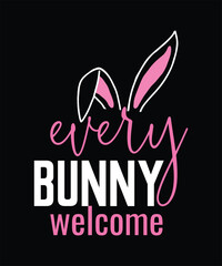 happy easter card with bunny