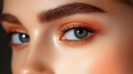 Obraz premium Portrait young attractive of woman with freckles showing confidence and wellness