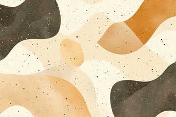 Obraz premium Beige and Brown Background with Geometric Shapes, Design Presentation, Copy Space, Beige Paper Texture, Vector Illustration, Background Vector