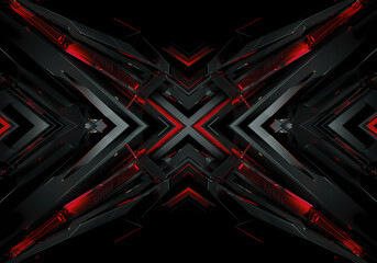 Abstract Red & Black Background