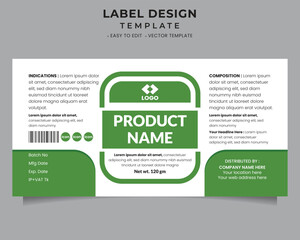 Easy to editable vector creative custom product label design template